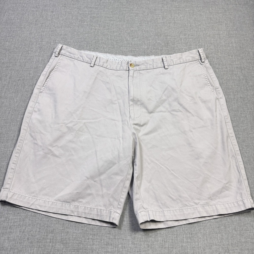 Peter Millar Golf Chino Shorts Mens 42 Beige‎ Cotton Classic Fit 9" Inseam